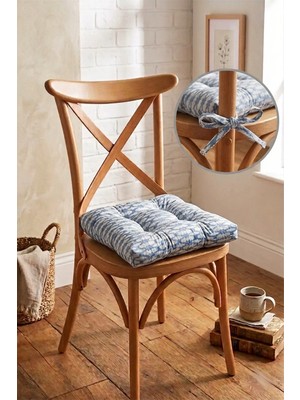 Dekomod 1 Adet Dijital Baskılı Bağcıklı Pofidik Sandalye ve Piknik Minderi Çok Amaçlı 40X40CM