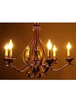 Bg Store Rustik LED Ampul 4W E14 Ince Duy Gün Işığı 3000K 10 Adet Cata ERD25 Düz Mum Ampul