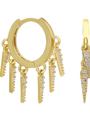 Eva Pırlanta Levi Zirkon Küpe 717065 Gold