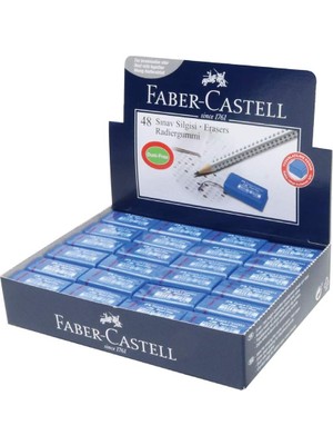 Graf Von Faber-Castell Faber-Castell Sınav Silgisi, 48’li, Mavi Renk, Kurşun Kalem Izlerini Kolayca Silen, Doğa Dostu ve Ku