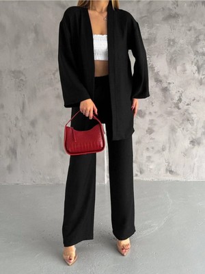 Exit Collection Kadın Ayrobin Düz Ikili Kimono Takım