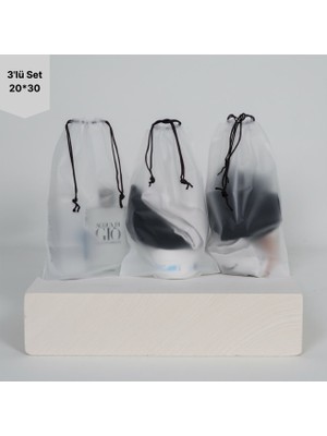Meapuff 3lü Set 20*30CM (Small) Su Geçirmez Büzme İpli Tatil Çantası 