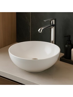 MarkEntegra Deliksiz Çanak Lavabo, 40 cm Boyutunda Kullanışlı