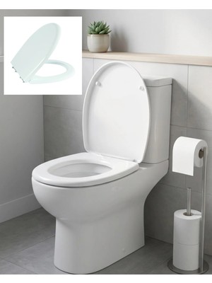 Renas Store Standart Klozet Kapağı Kolay Montaj Dayanıklı Plastik Universal Uyumlu Tasarım