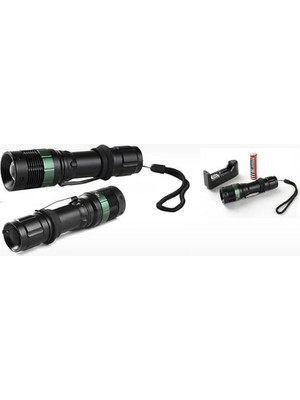 Renas Store Power Style 500 Lumen 600 Metre Işık Uzantılı Zoomlu Şarjlı El Feneri 6109