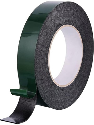 Mey İthalat Çift Taraflı Köpük Bant Eva Montaj Bandı Siyah 36 mm x 10 Metre