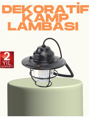 Valor Hafif ve Taşınabilir Retro Tasarım Kamp Lambası