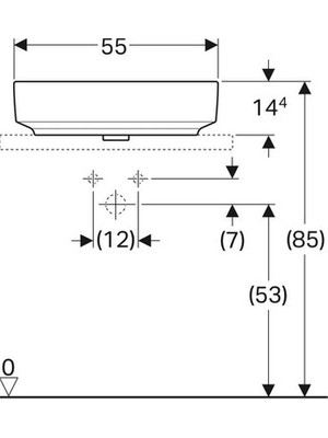 MarkEntegra Geberit Variform Dikdörtgen Çanak Lavabo -