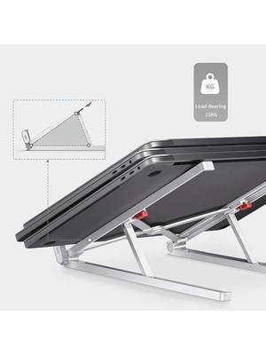 Bg Store Bix Saiji X2 Taşıma Çantalı Alüminyum Notebook Laptop Standı Gümüş