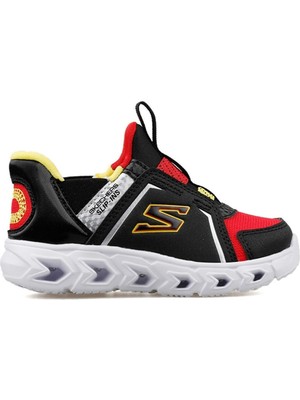 Skechers Lights Hypno 2.0-Brisk-Brights Kids Sneaker Lastik Bağcıklı Işıklı Günlük Çocuk Spor Ayakkabı Kırmızı-Siyah