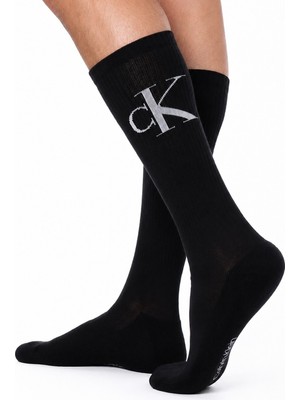 Calvin Klein Jeans Organik Cotton 2 Pack Sock Black Pamuklu Bilek Çorap 2 Li Pkt Siyah