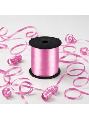 Alet Çantam Pembe Renkli Rafya Şerit Kurdele Rabant Balon Hediye Paketi Ipi Süsleme Şeridi 8mm x 200MT