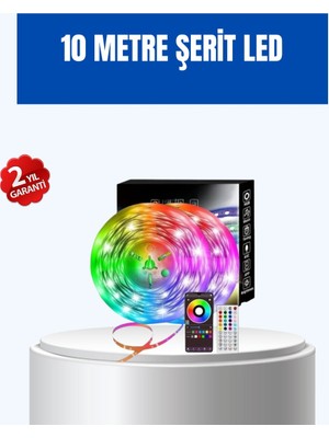 Renas Store Sese Duyarlı 10M Smart Şerit LED Ios Android Kontrollü Rgb Işık