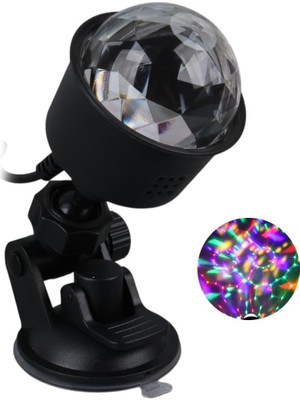 Bg Store Projeksiyon Atmosferli, Usbli, 4 Watt, Sihirli, Rgb Led, Disko Topu,