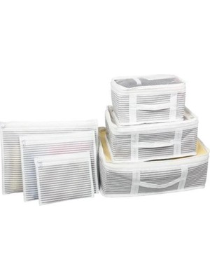 Renas Store Bul Içi Düzenleyici Valiz  Organizer 6 Lı Set - Çizgili