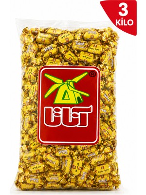 Hazar Gıda Karamel Dolgulu Yumuşak Şeker 3 kg Dökme Paket Ekonomik Boy