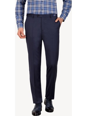 Ysf Erkek Lacivert Regular Fit Kumaş Pantolon