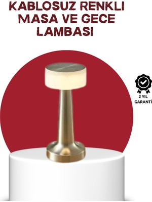 Renas Store Şarj Edilebilir LED Masa Lambası – USB Girişli, Metal Yapı
