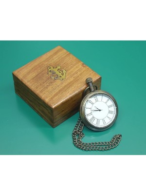 Renas Store Ahşap Kutulu Köstekli Saat 15503
