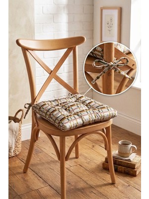 Dekomod 1 Adet Dijital Baskılı Bağcıklı Pofidik Sandalye ve Piknik Minderi Çok Amaçlı 40X40CM