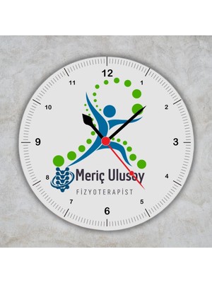 Çılgıntrend Kişiye Özel Isimli Fizyoterapist Metal Duvar Saati - Ftr Klinik Hediyesi