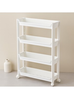 Renas Store 4 Katlı Tekerlekli Sepet Organizer Raf 465X145X670MM