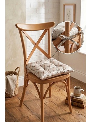 Dekomod 1 Adet Dijital Baskılı Bağcıklı Pofidik Sandalye ve Piknik Minderi Çok Amaçlı 40X40CM