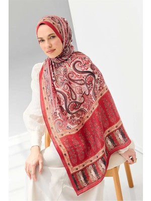 Silk Home Tencel Monare Şal Bohem Kırmızı