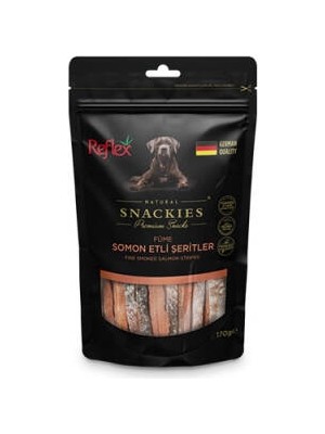 TeknoKapsül Snackies Natural Füme Somon Etli Şerit Köpek Ödül Maması 170 gr