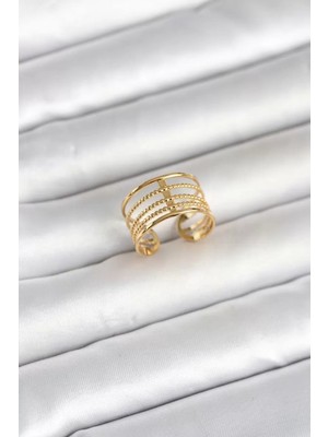 Renas Store 316L Çelik Gold Renk Vintage Model Kadın Yüzük - TJ-BYK4173
