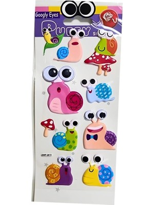 Renas Store Puffy Stickers Googly Eyes Salyangozlar