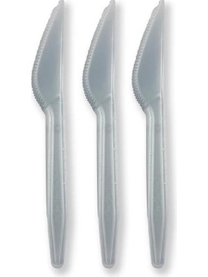 Renas Store Gri Renk Lüks Plastik Bıçak 25 Adet