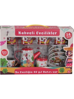 Renas Store ATF-996-7A-10A 14 Parça Desenli Metal Çay Set