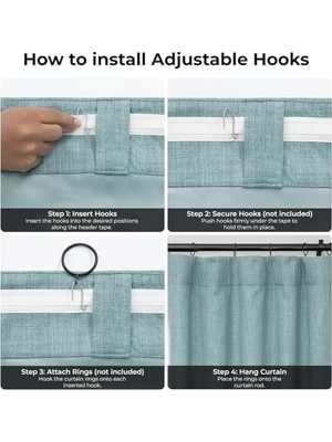 Bg Store Hpd Half Price Drapes Oturma Odası Için Ekstra Geniş Oda Karartma Perdeleri 100 x 84 Suni Keten, BOCH-LN18537-84-DW (1 Panel) Deniz Deve Dikeni