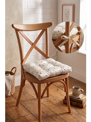 Dekomod 1 Adet Dijital Baskılı Bağcıklı Pofidik Sandalye ve Piknik Minderi Çok Amaçlı 40X40CM