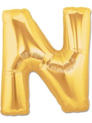 Renas Store N Harf Folyo Balon Altın Renk  40 Inç