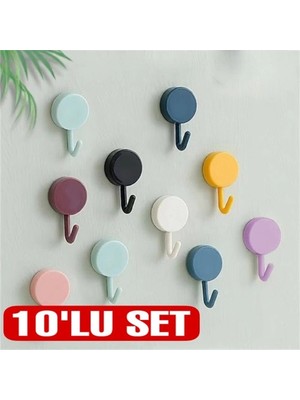Belirtilmemiş Kendinden Yapışkanlı Renkli Duvar Askısı (10LU Set)