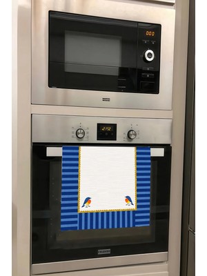 Aymira Home Dekoratif Mutfak Pamuklu Fırın Havlusu Özel Desenli 35X50 cm Yıkanabilir Kuş