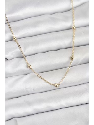 Renas Store cm Gold Renk Top Zincirli Kadın Kolye - TJ-BKO10915