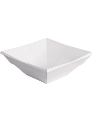 MarkEntegra Kare Beyaz Deliksiz Lavabo 41 cm Modern Tasarım ile Fonksiyonel Kullanım