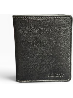 Milian's 3019 Erkek Hakiki Deri Cüzdan Siyah
