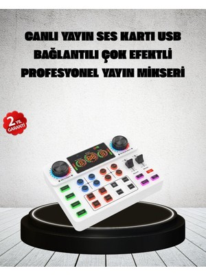 Renas Store Canlı Yayın ve Karaoke Için Profesyonel Ses Kartı Bluetooth Destekli