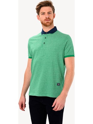 Erkek Yeşil Regular Fit Polo Yaka Tshirt