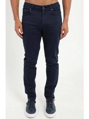 Dufy Erkek Slim Fit Lacivert Pantolon