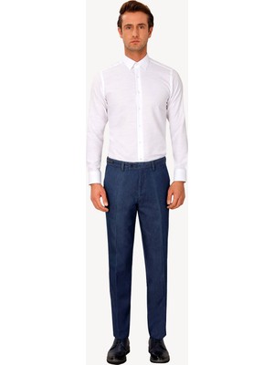 Ysf Erkek Lacivert Spor Kot Regular Fit Pantolon