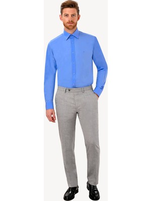 Erkek Gri Keten Spor Pantolon