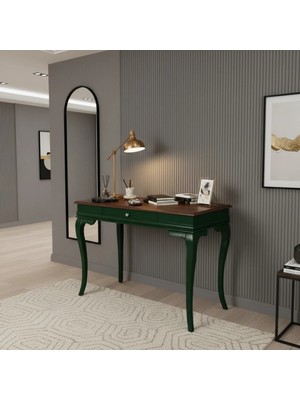 Roys Ahşap 80 cm Masif Rustik Yeşil Ceviz Dresuar