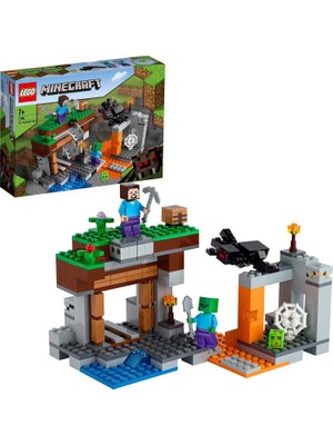 Mey İthalat LEGO City Minecraft Terk Edilmiş Maden 21166-7 Yaş ve Üzeri Macera Oyunu Seven Çocuklar Için Oyuncak Örümcek Içeren Yaratıcı Oyuncak Yapım Seti (248 Parça)