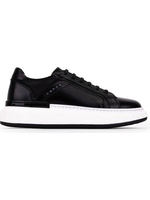 Tamer Tanca Erkek Hakiki Deri Siyah Sneakers & Spor Ayakkabı 1203 277 Erk Ayk SK26-27 Sıyah Dr