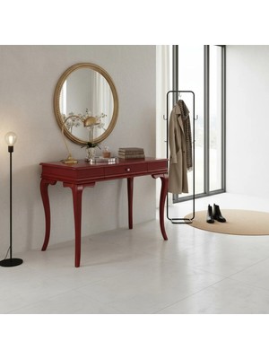 Roys Ahşap 100 cm Masif Rustik Kırmızı Dresuar
